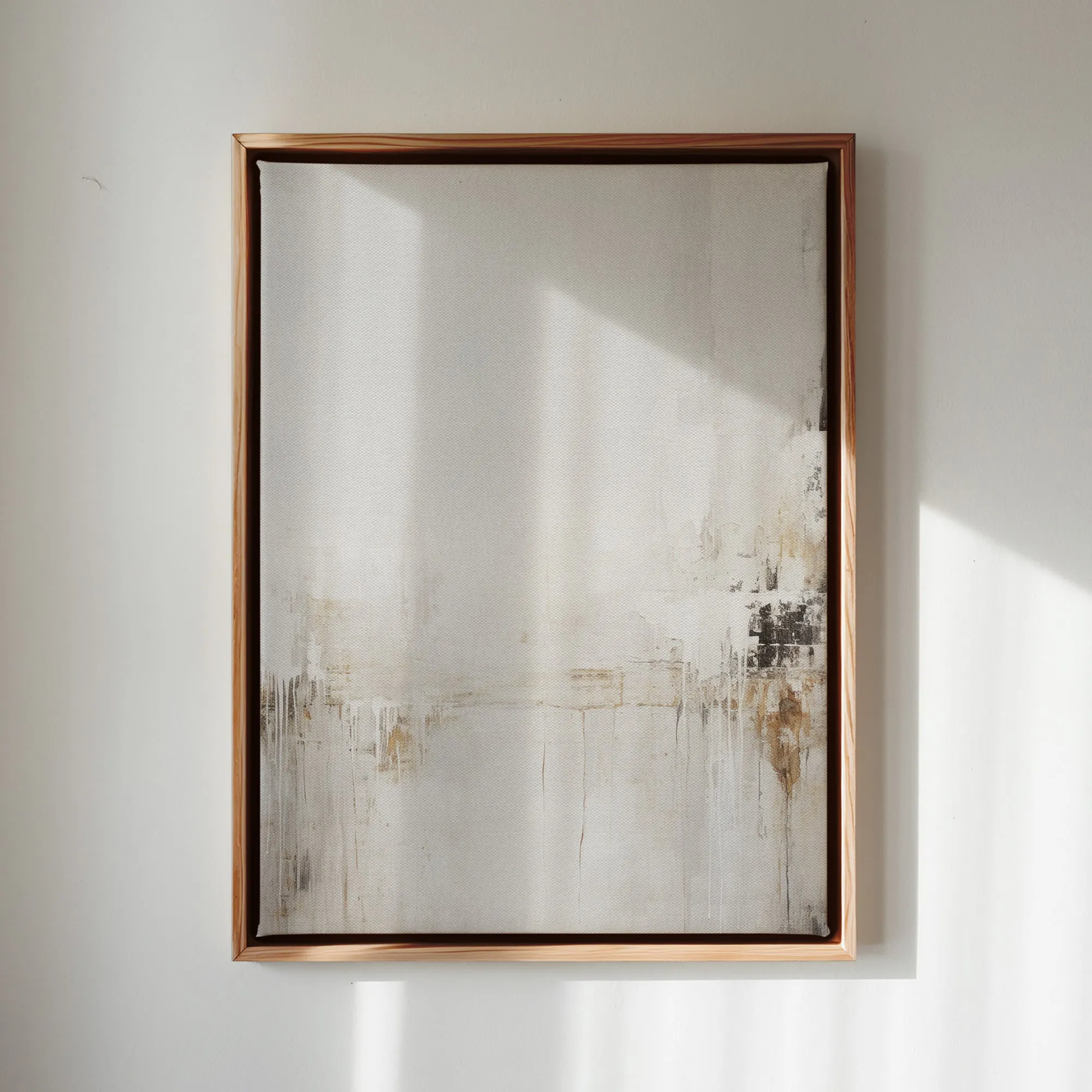 Canvas Wall Art Stretched Over Wooden Frame with Floating Frame and Abstract Painting CV4109