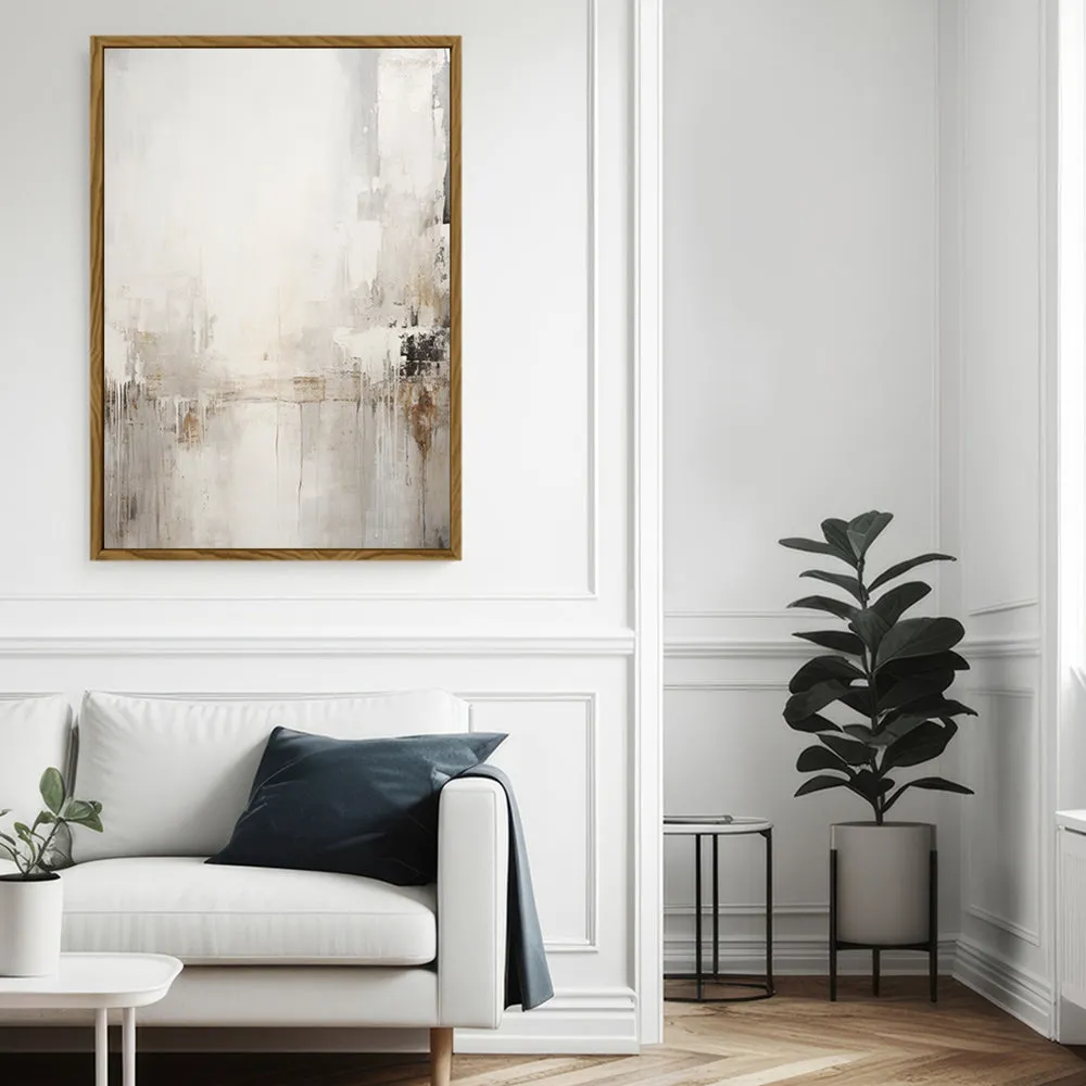 Canvas Wall Art Stretched Over Wooden Frame with Floating Frame and Abstract Painting CV4109