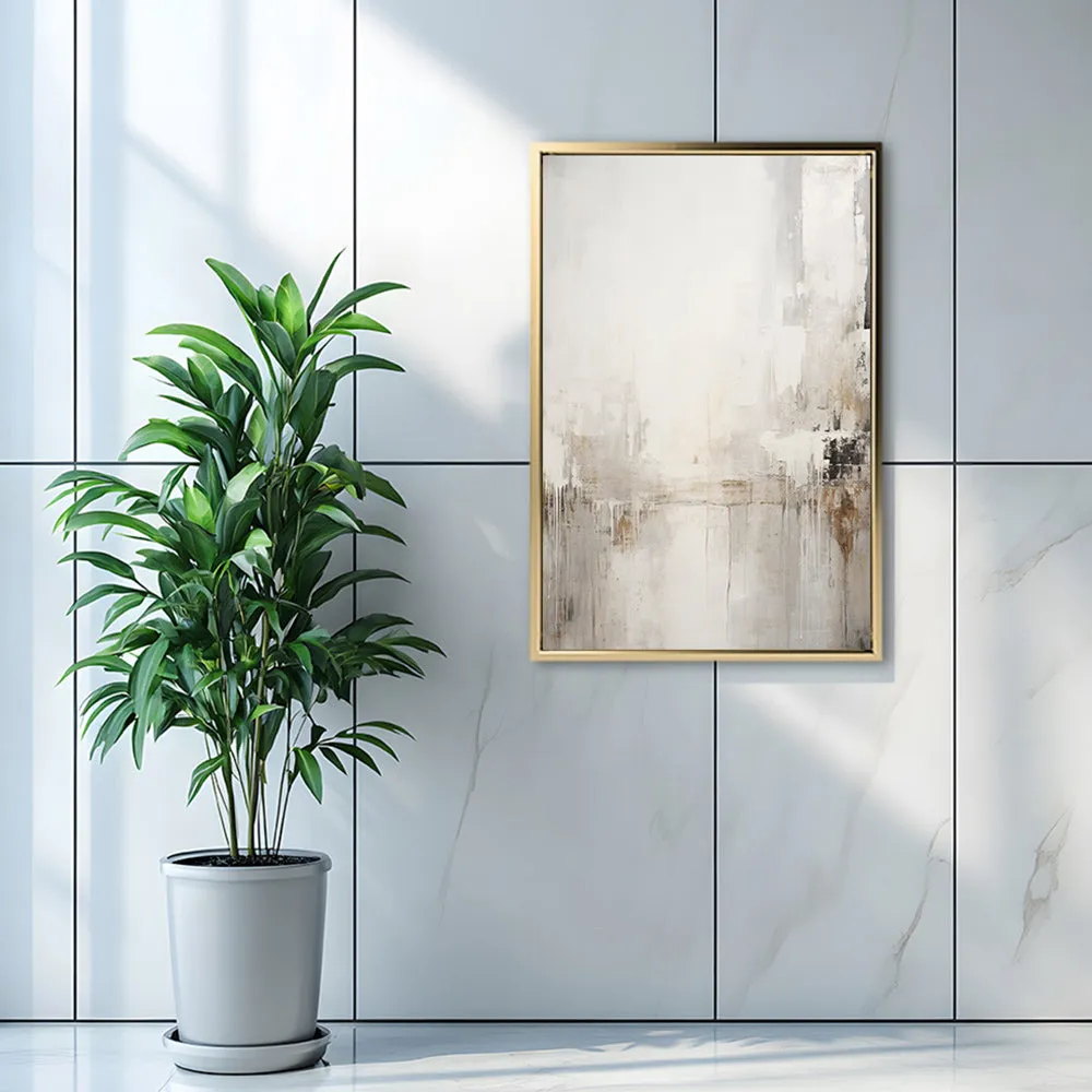 Canvas Wall Art Stretched Over Wooden Frame with Floating Frame and Abstract Painting CV4109