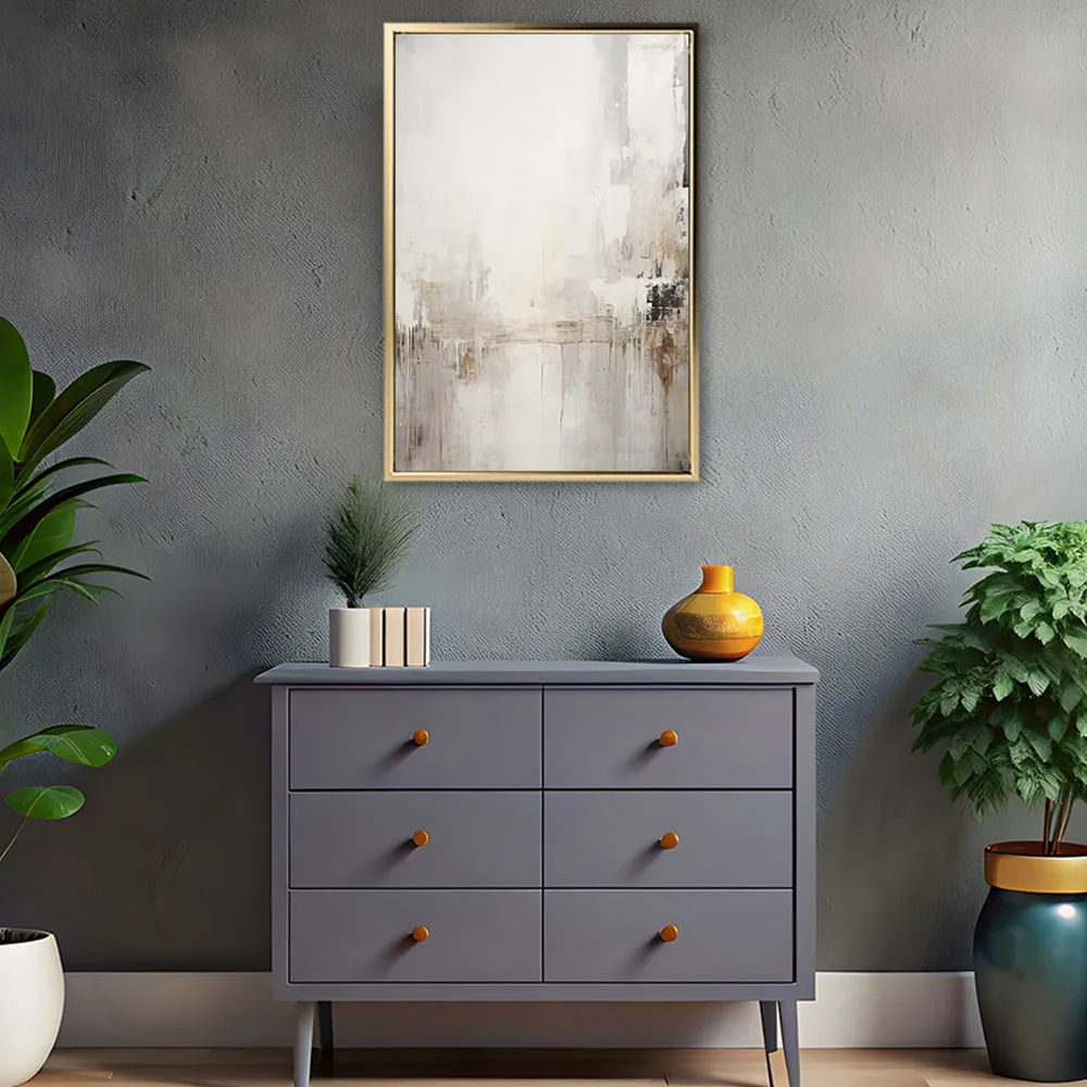 Canvas Wall Art Stretched Over Wooden Frame with Floating Frame and Abstract Painting CV4109