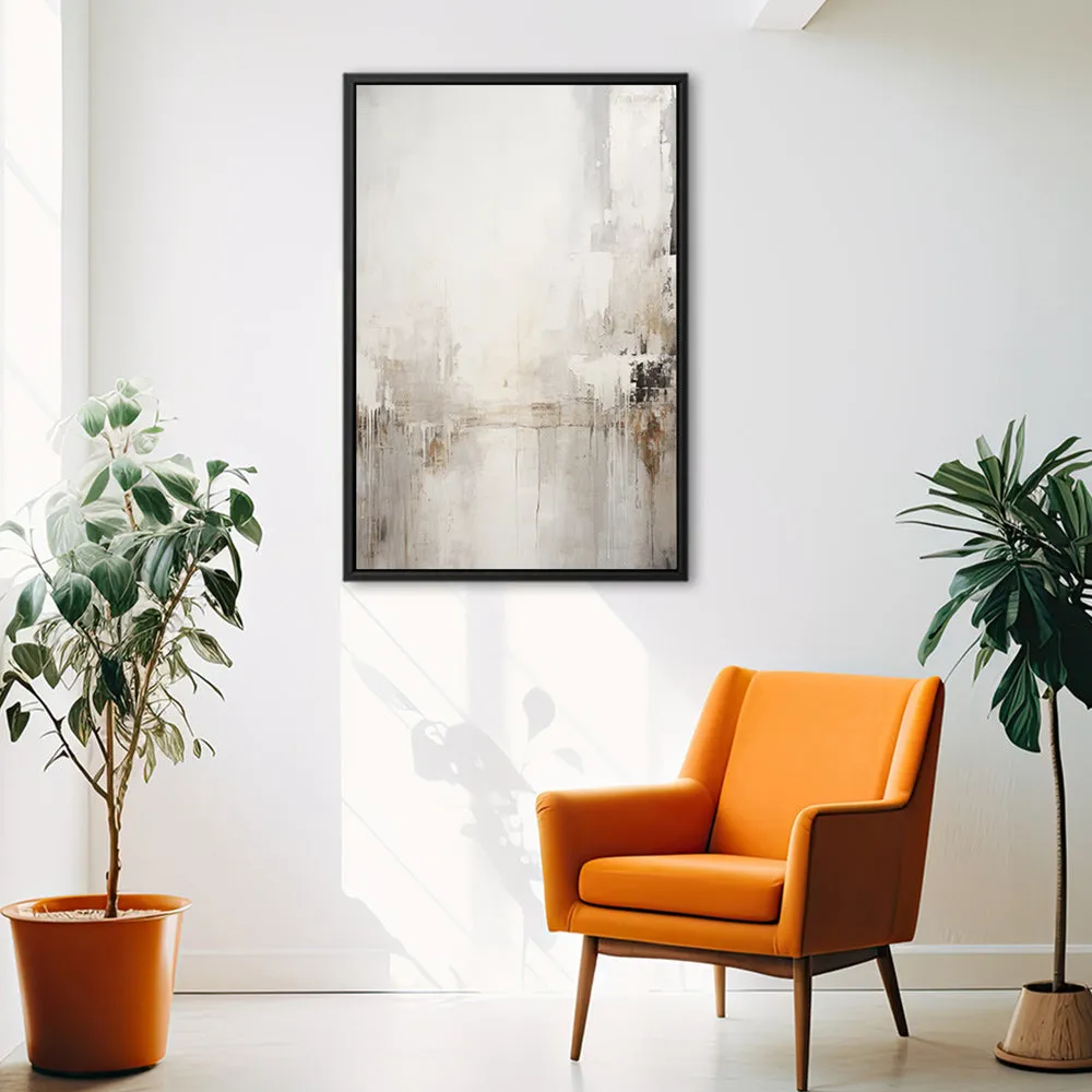 Canvas Wall Art Stretched Over Wooden Frame with Floating Frame and Abstract Painting CV4109