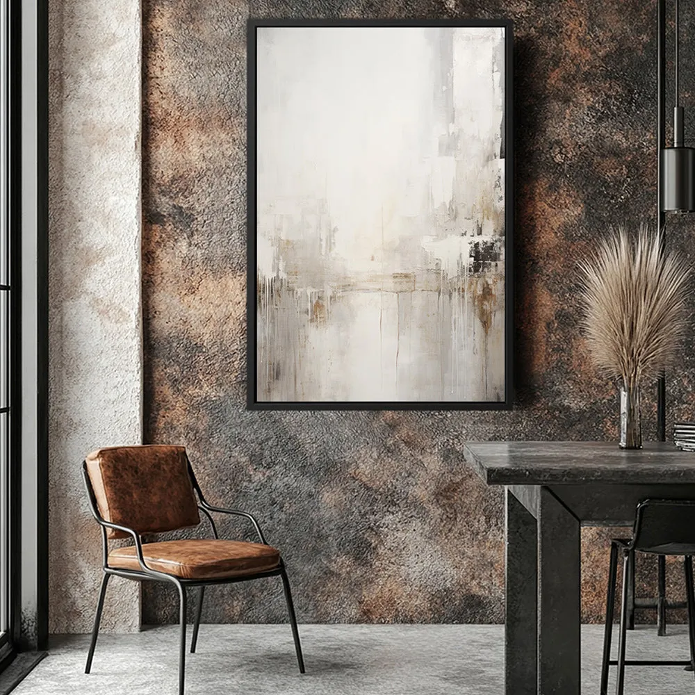 Canvas Wall Art Stretched Over Wooden Frame with Floating Frame and Abstract Painting CV4109