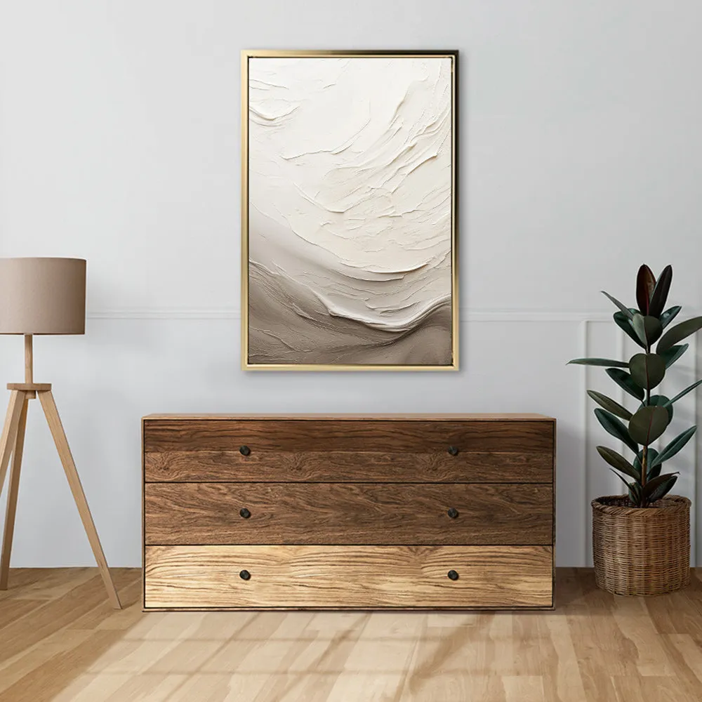 Canvas Wall Art Stretched Over Wooden Frame with  Floating Frame and Abstract Painting