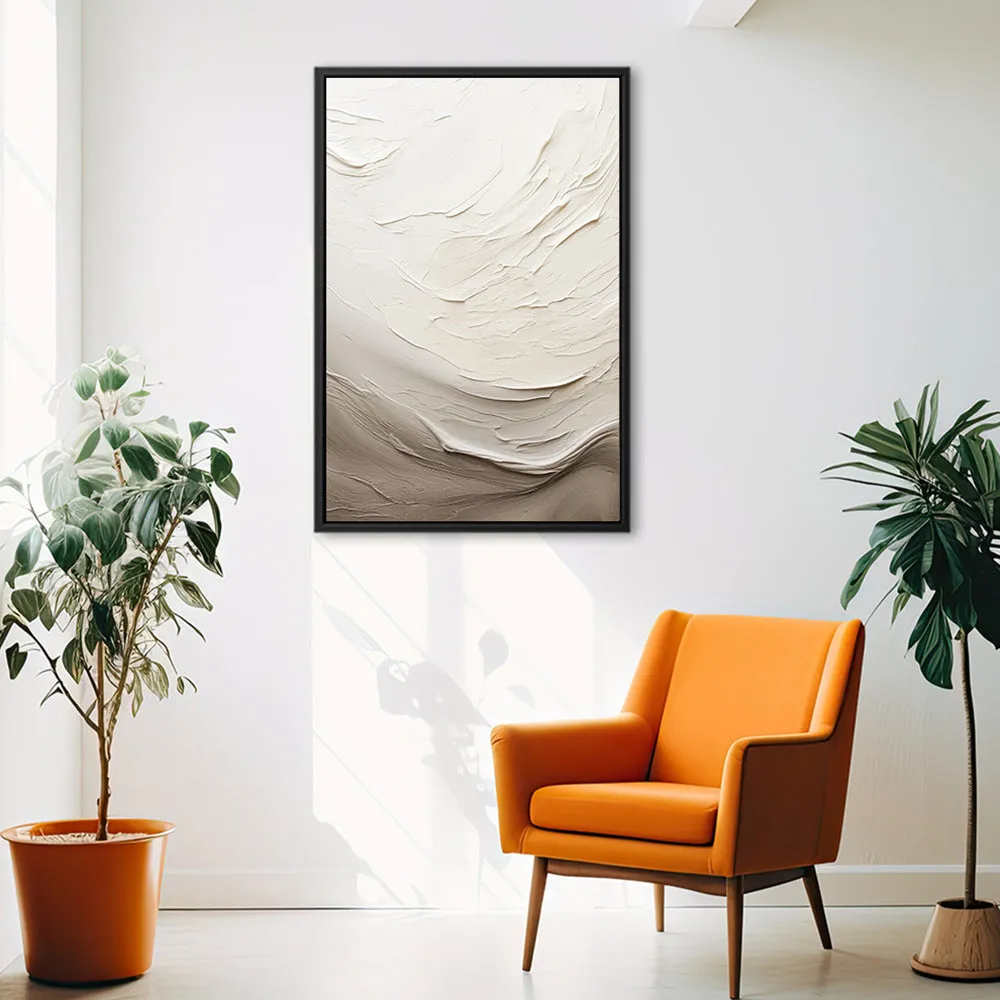 Canvas Wall Art Stretched Over Wooden Frame with  Floating Frame and Abstract Painting