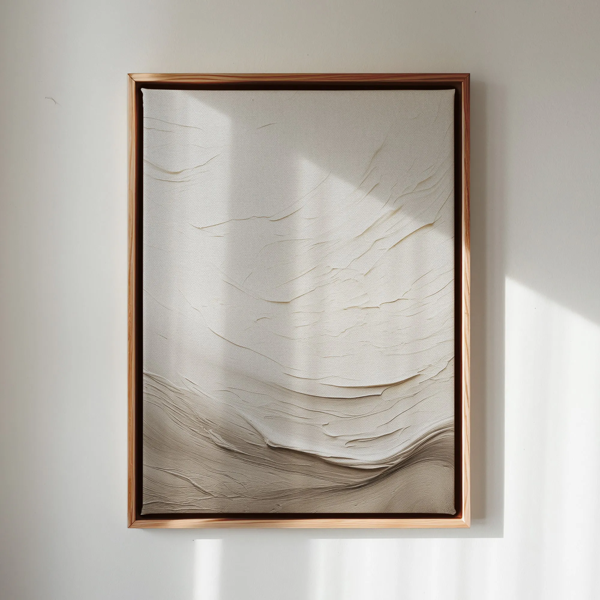 Canvas Wall Art Stretched Over Wooden Frame with  Floating Frame and Abstract Painting