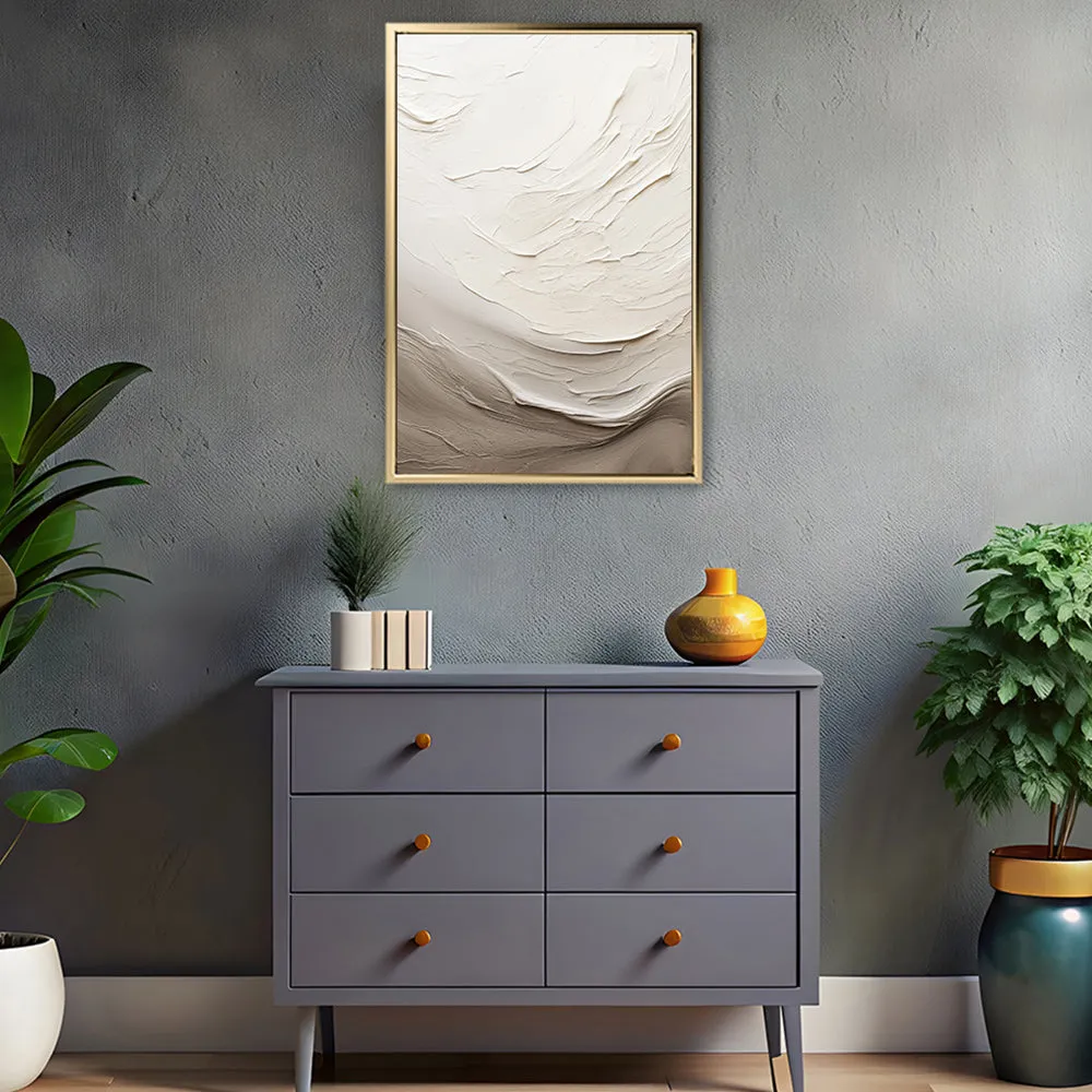Canvas Wall Art Stretched Over Wooden Frame with  Floating Frame and Abstract Painting