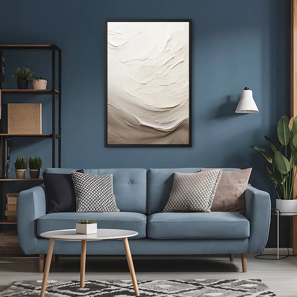 Canvas Wall Art Stretched Over Wooden Frame with  Floating Frame and Abstract Painting