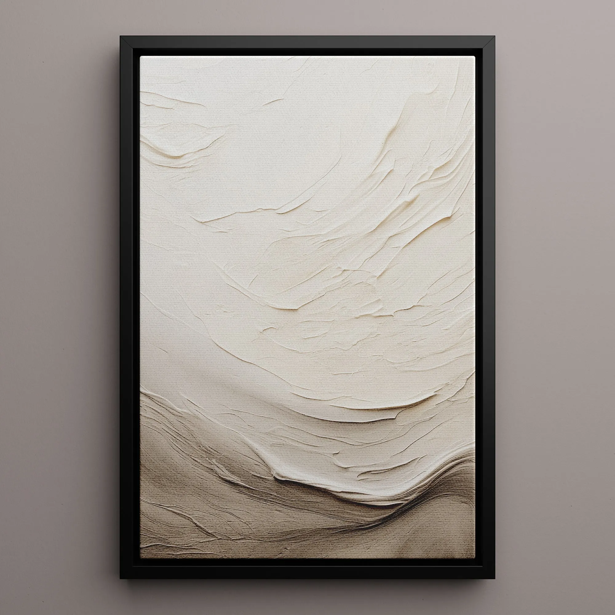 Canvas Wall Art Stretched Over Wooden Frame with  Floating Frame and Abstract Painting