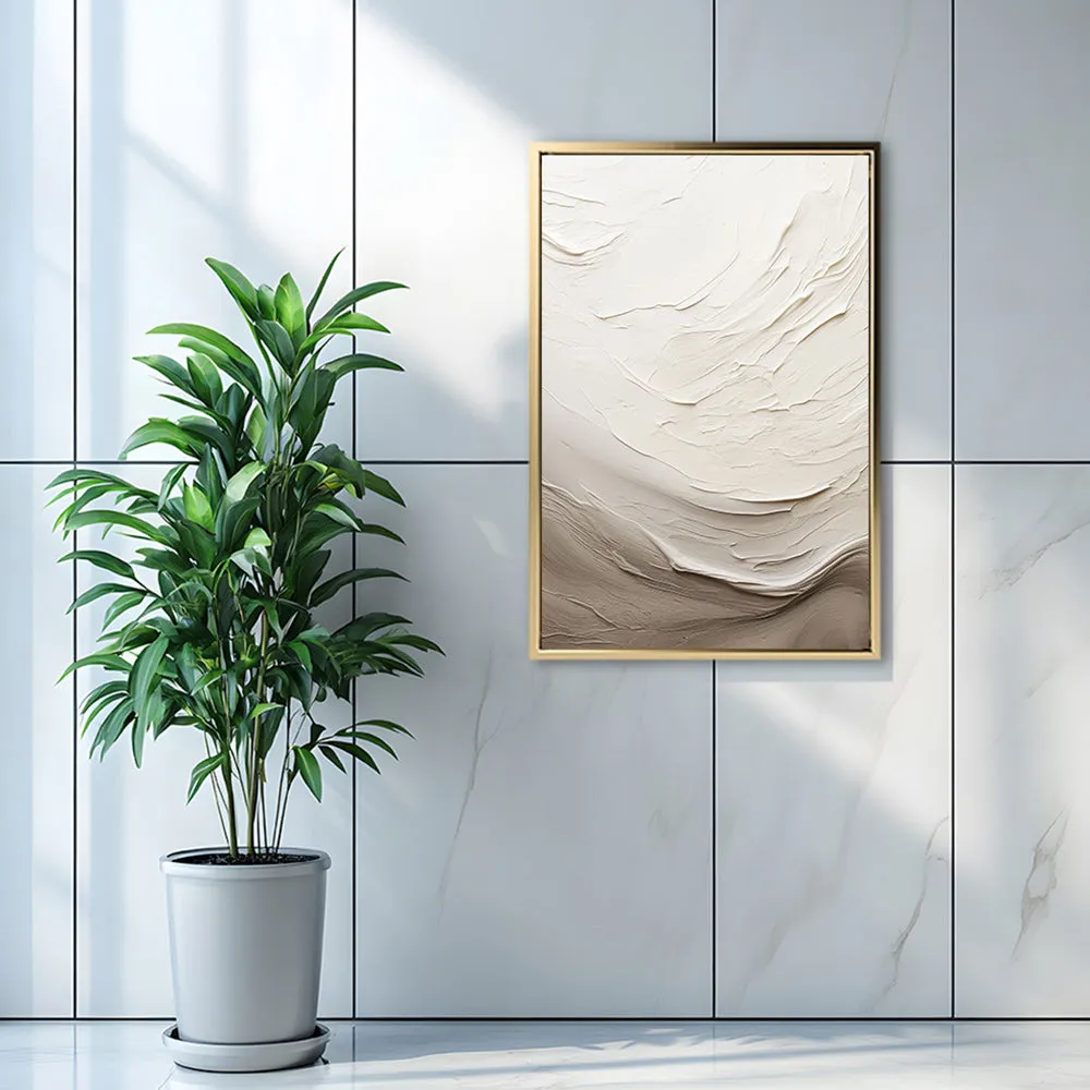 Canvas Wall Art Stretched Over Wooden Frame with  Floating Frame and Abstract Painting