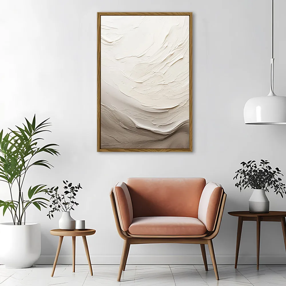 Canvas Wall Art Stretched Over Wooden Frame with  Floating Frame and Abstract Painting