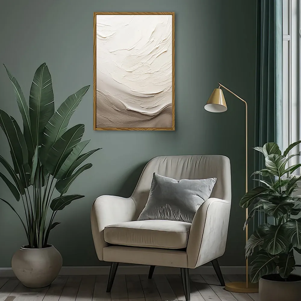Canvas Wall Art Stretched Over Wooden Frame with  Floating Frame and Abstract Painting