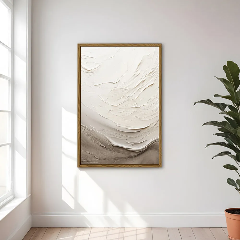 Canvas Wall Art Stretched Over Wooden Frame with  Floating Frame and Abstract Painting