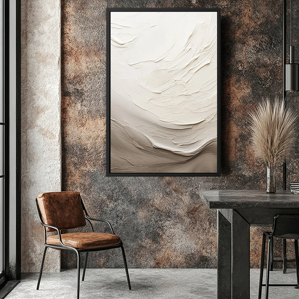 Canvas Wall Art Stretched Over Wooden Frame with  Floating Frame and Abstract Painting