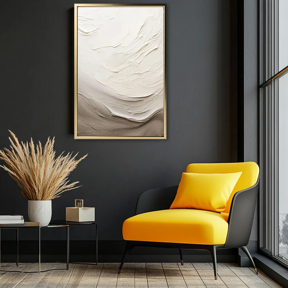 Canvas Wall Art Stretched Over Wooden Frame with  Floating Frame and Abstract Painting