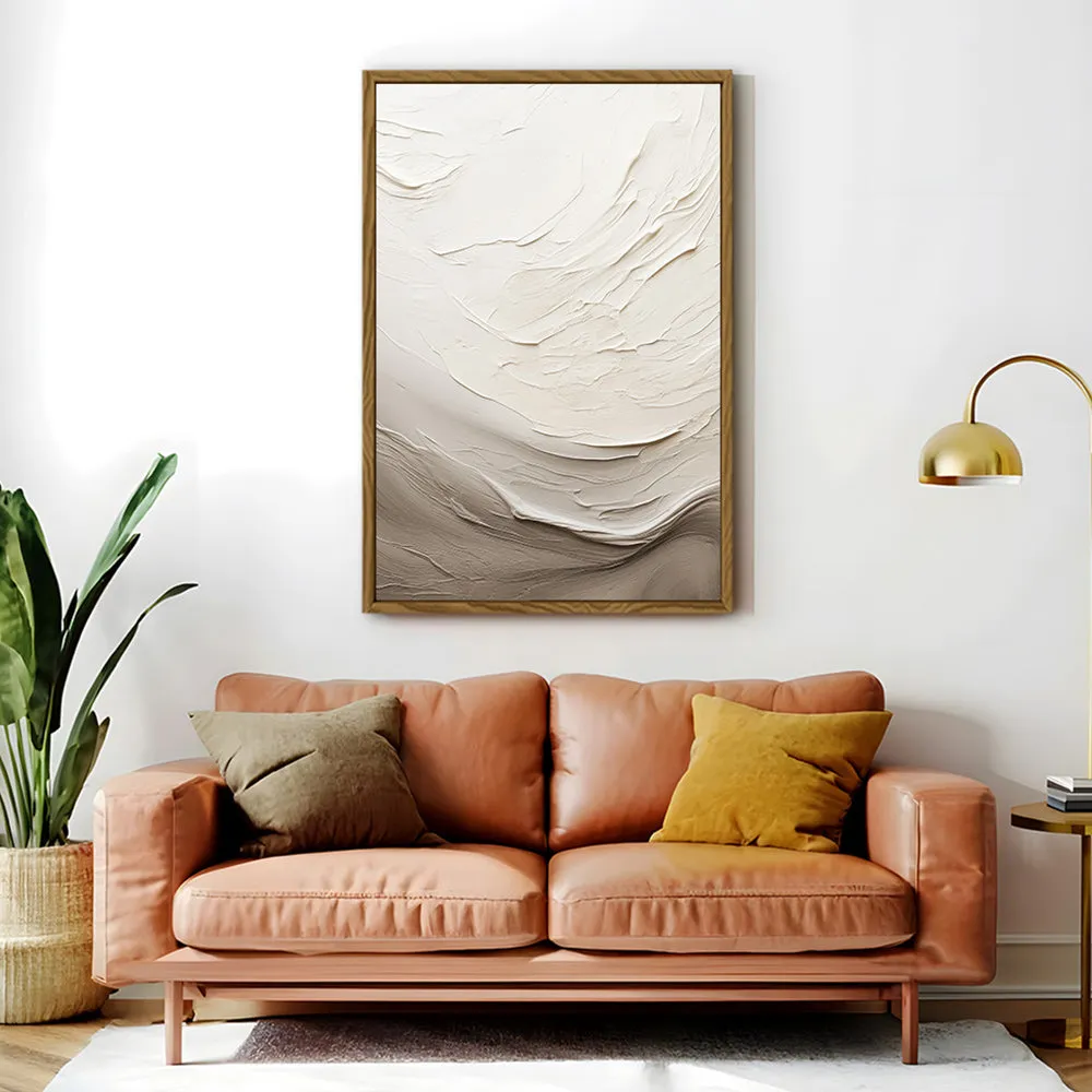 Canvas Wall Art Stretched Over Wooden Frame with  Floating Frame and Abstract Painting