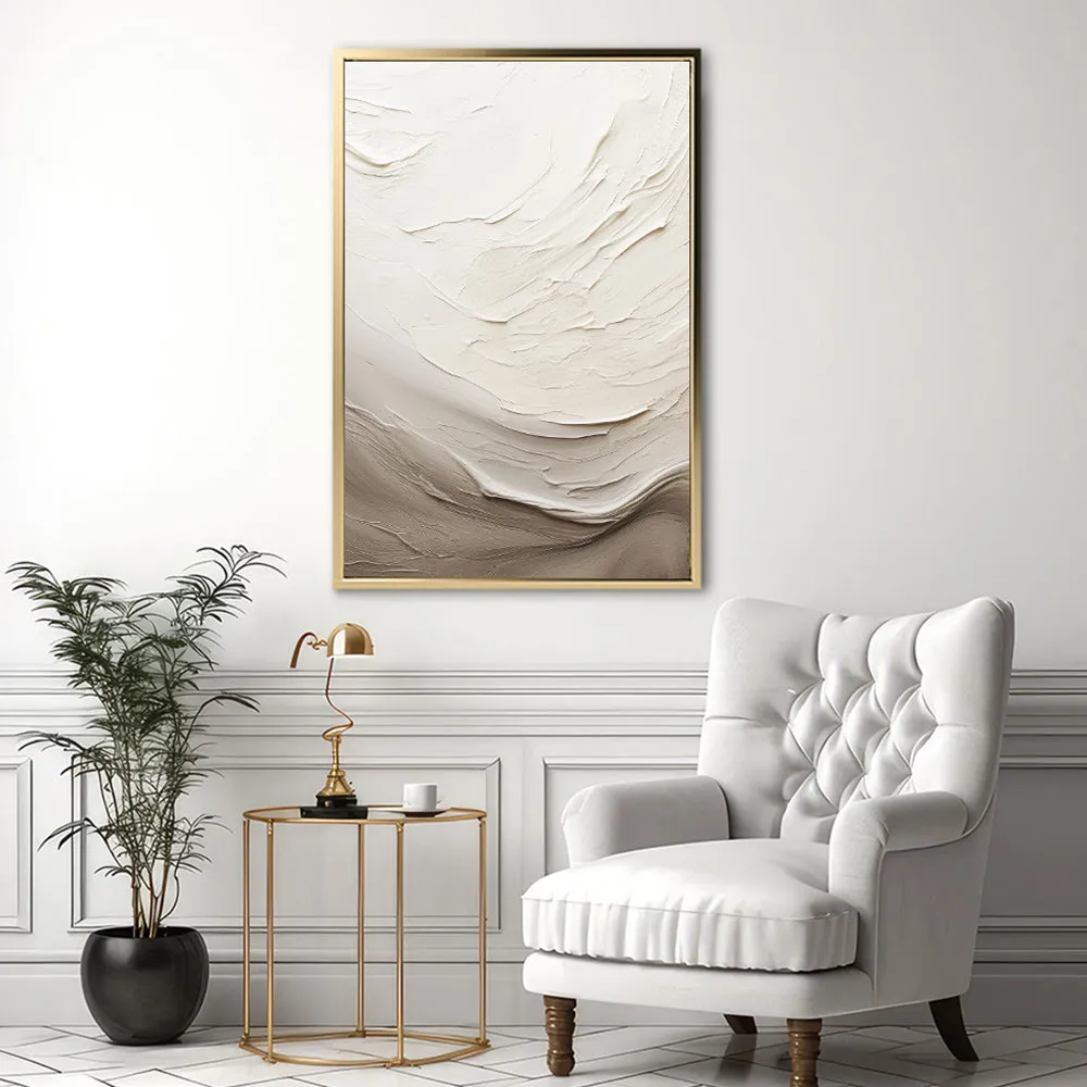 Canvas Wall Art Stretched Over Wooden Frame with  Floating Frame and Abstract Painting