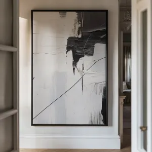 Canvas Wall Art Stretched Over Wooden Frame with Floating Frame and Black Stain Painting CV4124