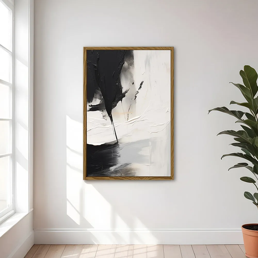 Canvas Wall Art Stretched Over Wooden Frame with Floating Frame and Black Stain Painting CV4125