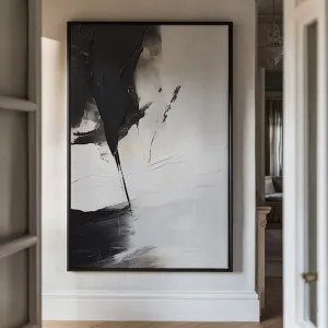 Canvas Wall Art Stretched Over Wooden Frame with Floating Frame and Black Stain Painting CV4125
