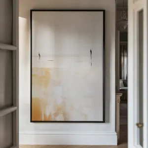Canvas Wall Art Stretched Over Wooden Frame with Floating Frame and Couple On Lake Painting CV4145
