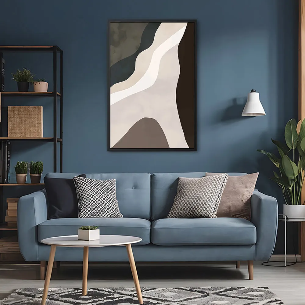 Canvas Wall Art Stretched Over Wooden Frame with Floating Frame and Cross Road Abstract Painting CV4146