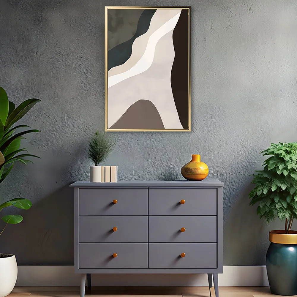 Canvas Wall Art Stretched Over Wooden Frame with Floating Frame and Cross Road Abstract Painting CV4146