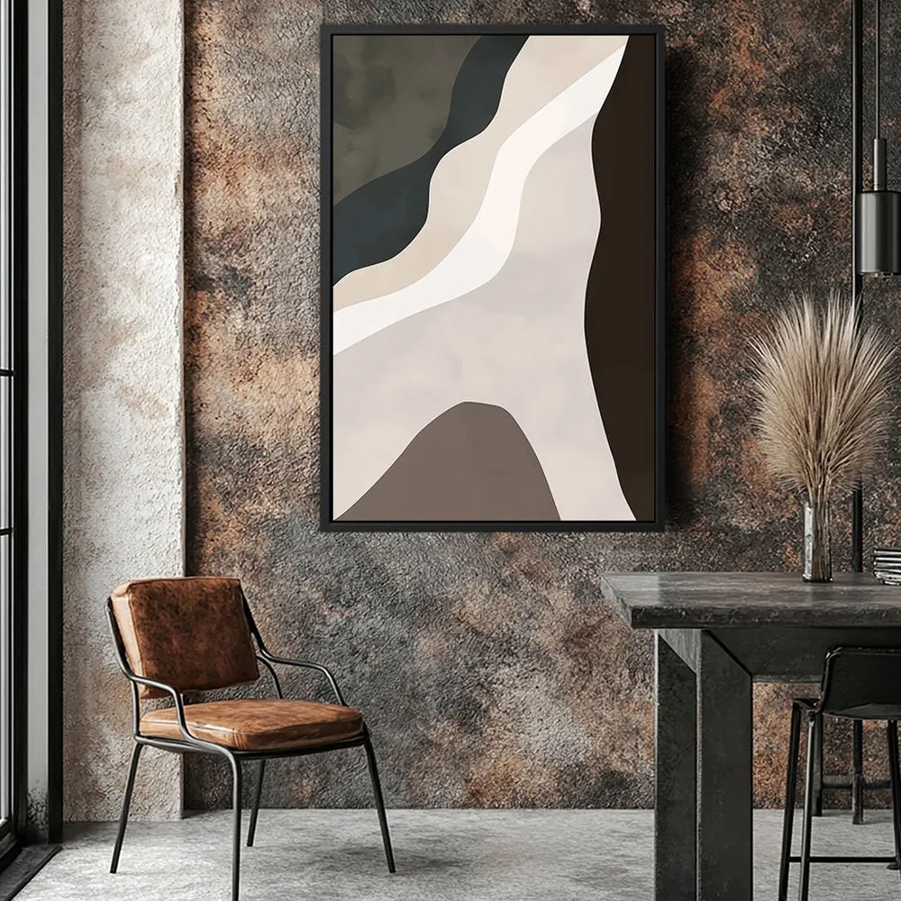 Canvas Wall Art Stretched Over Wooden Frame with Floating Frame and Cross Road Abstract Painting CV4146