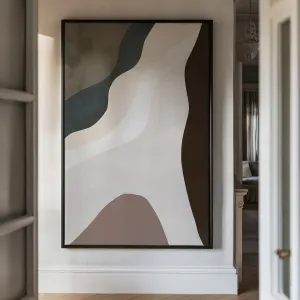 Canvas Wall Art Stretched Over Wooden Frame with Floating Frame and Cross Road Abstract Painting CV4146