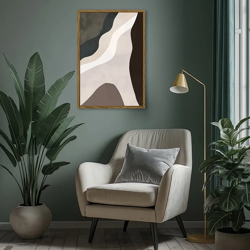 Canvas Wall Art Stretched Over Wooden Frame with Floating Frame and Cross Road Abstract Painting CV4146