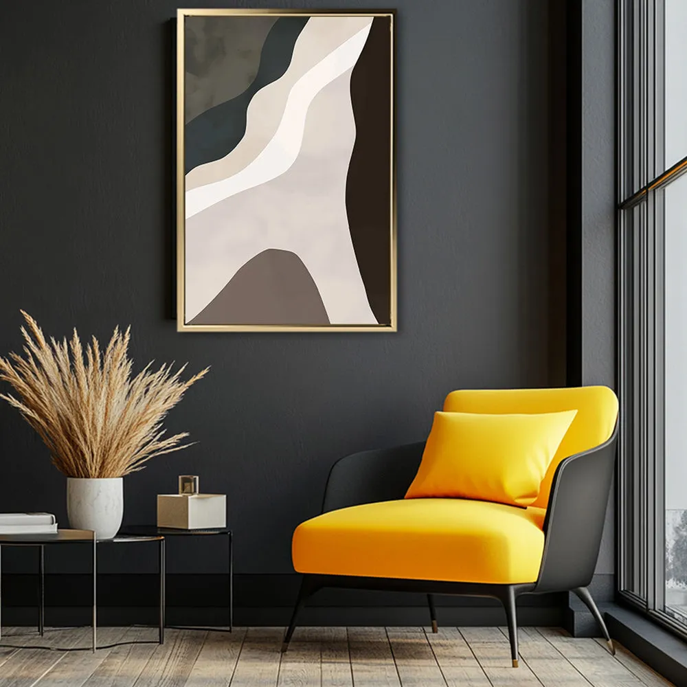 Canvas Wall Art Stretched Over Wooden Frame with Floating Frame and Cross Road Abstract Painting CV4146