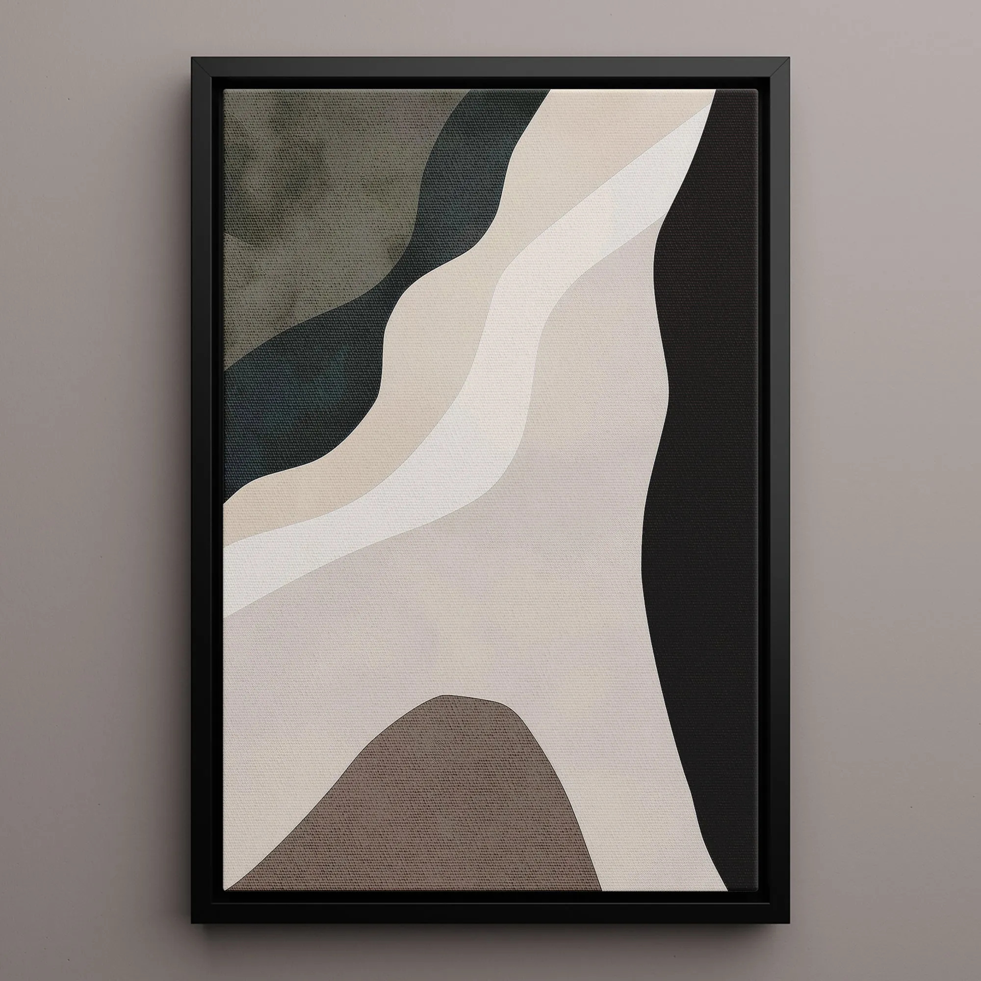 Canvas Wall Art Stretched Over Wooden Frame with Floating Frame and Cross Road Abstract Painting CV4146