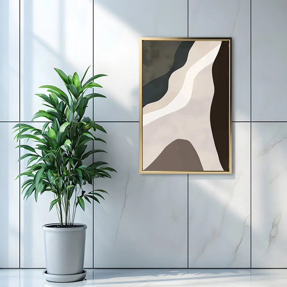 Canvas Wall Art Stretched Over Wooden Frame with Floating Frame and Cross Road Abstract Painting CV4146