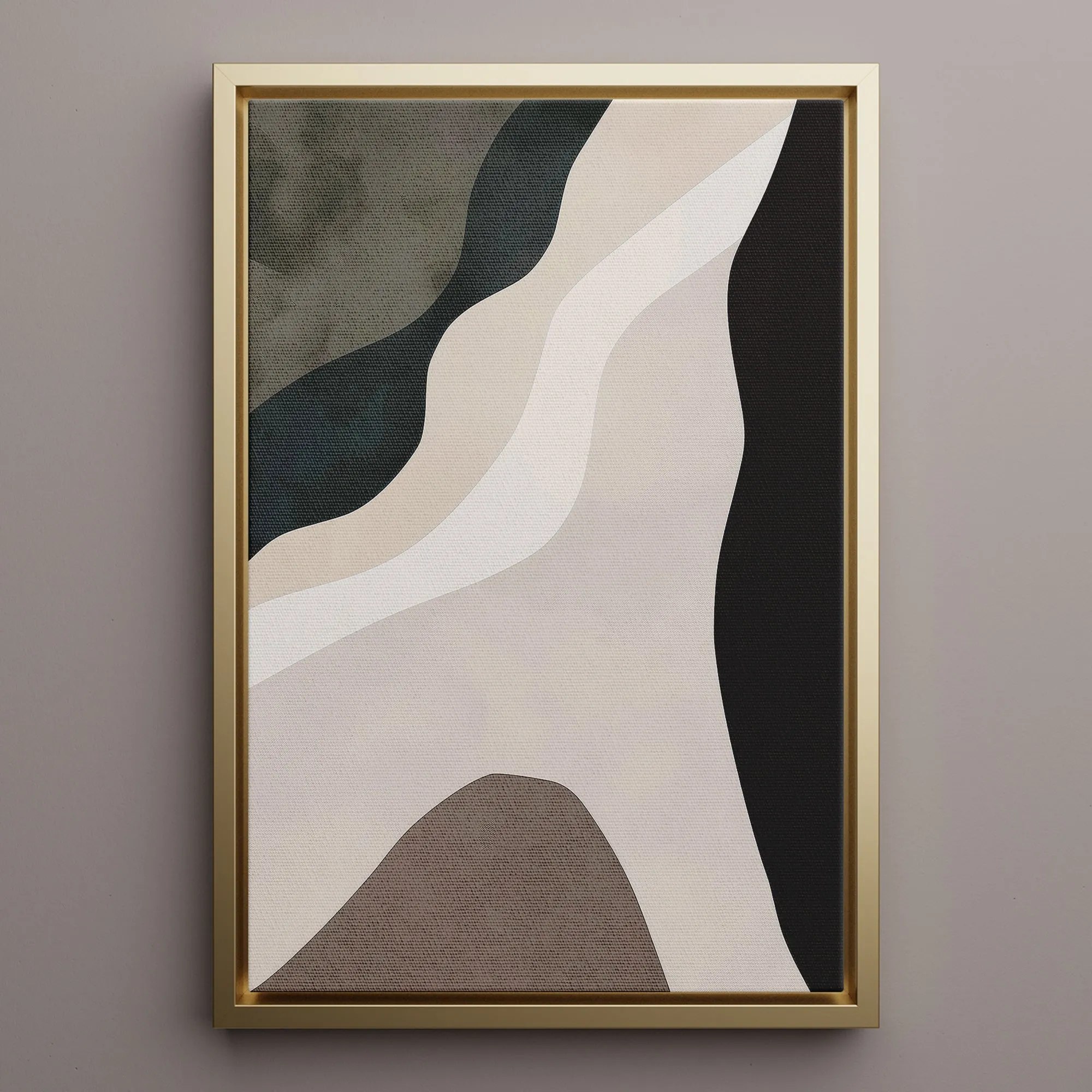 Canvas Wall Art Stretched Over Wooden Frame with Floating Frame and Cross Road Abstract Painting CV4146