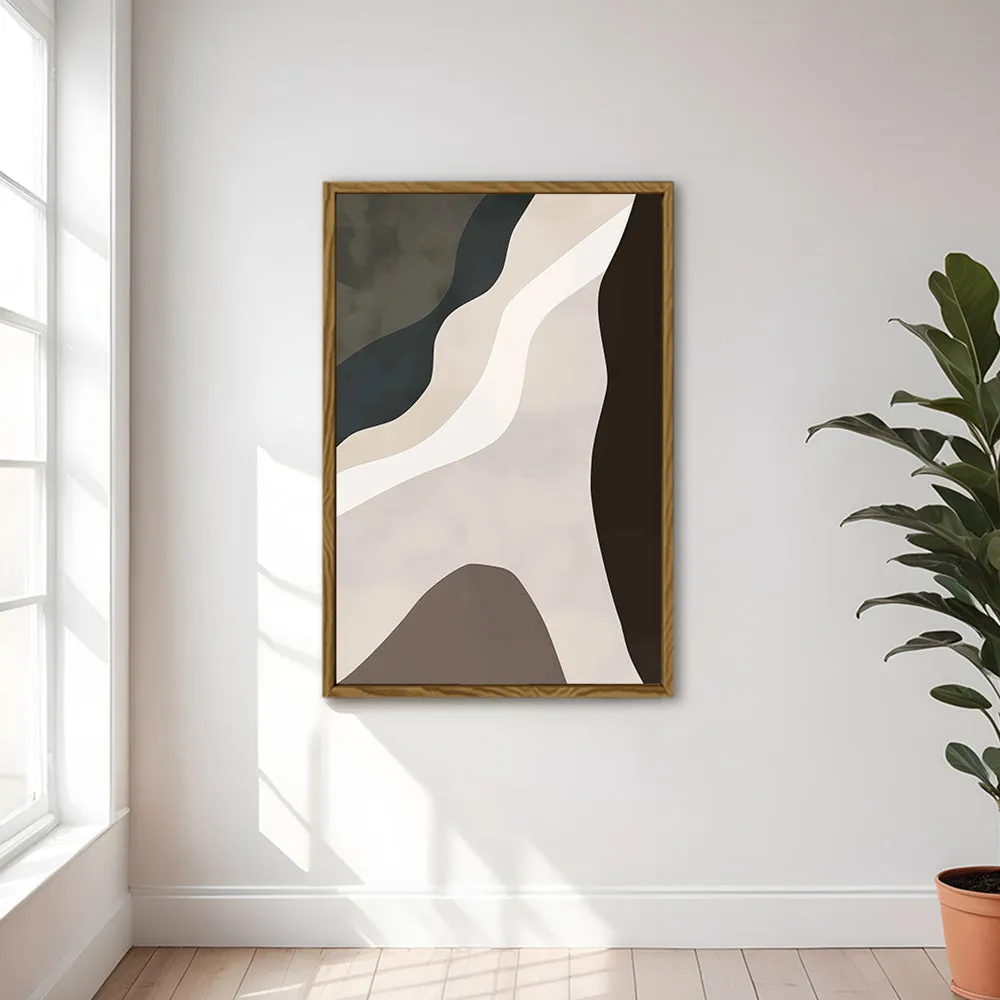 Canvas Wall Art Stretched Over Wooden Frame with Floating Frame and Cross Road Abstract Painting CV4146