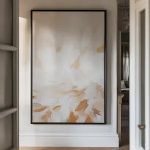 Canvas Wall Art Stretched Over Wooden Frame with Floating Frame and Floral Pattern Painting CV4157