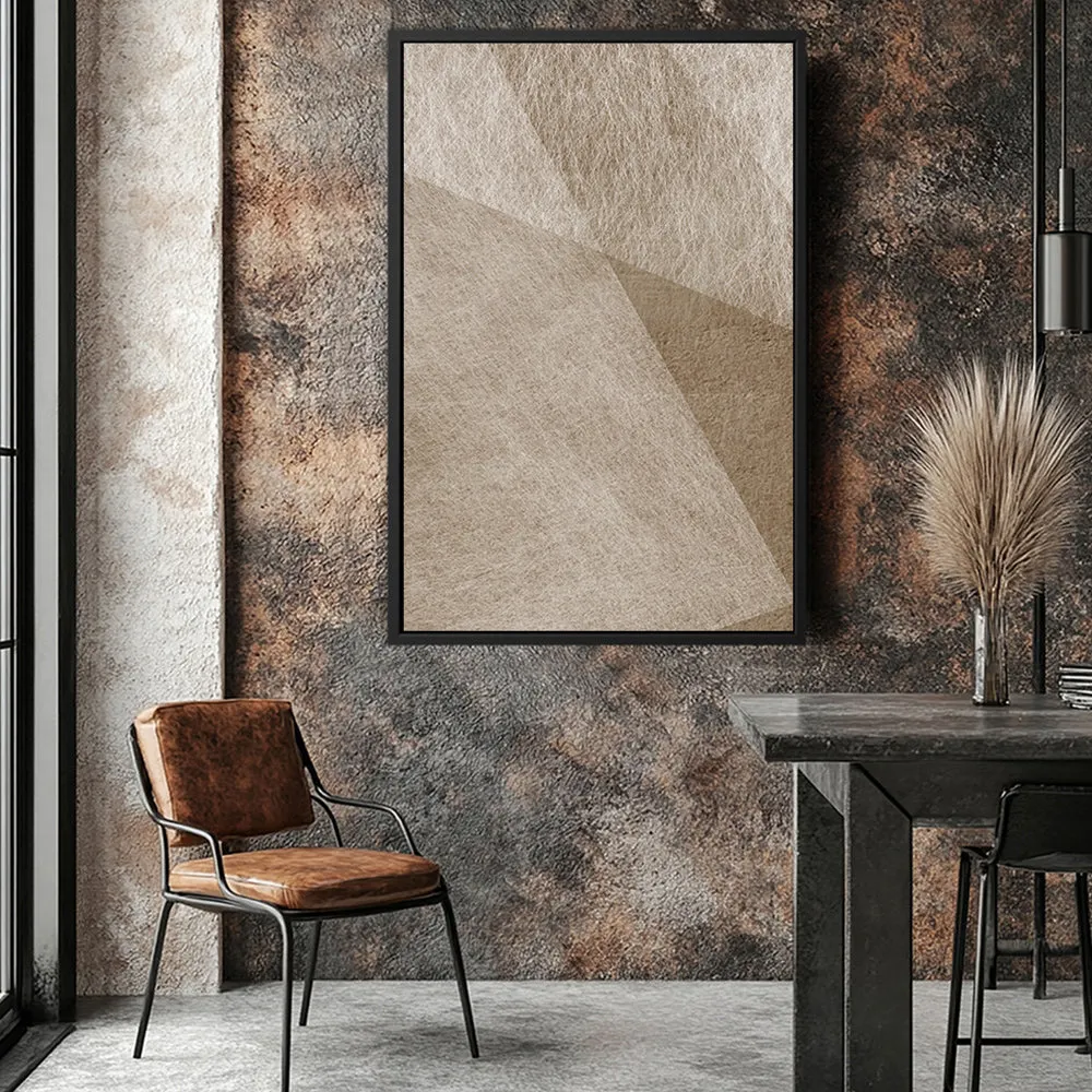 Canvas Wall Art Stretched Over Wooden Frame with Floating Frame and Golden Horse Abstract Painting CV4174