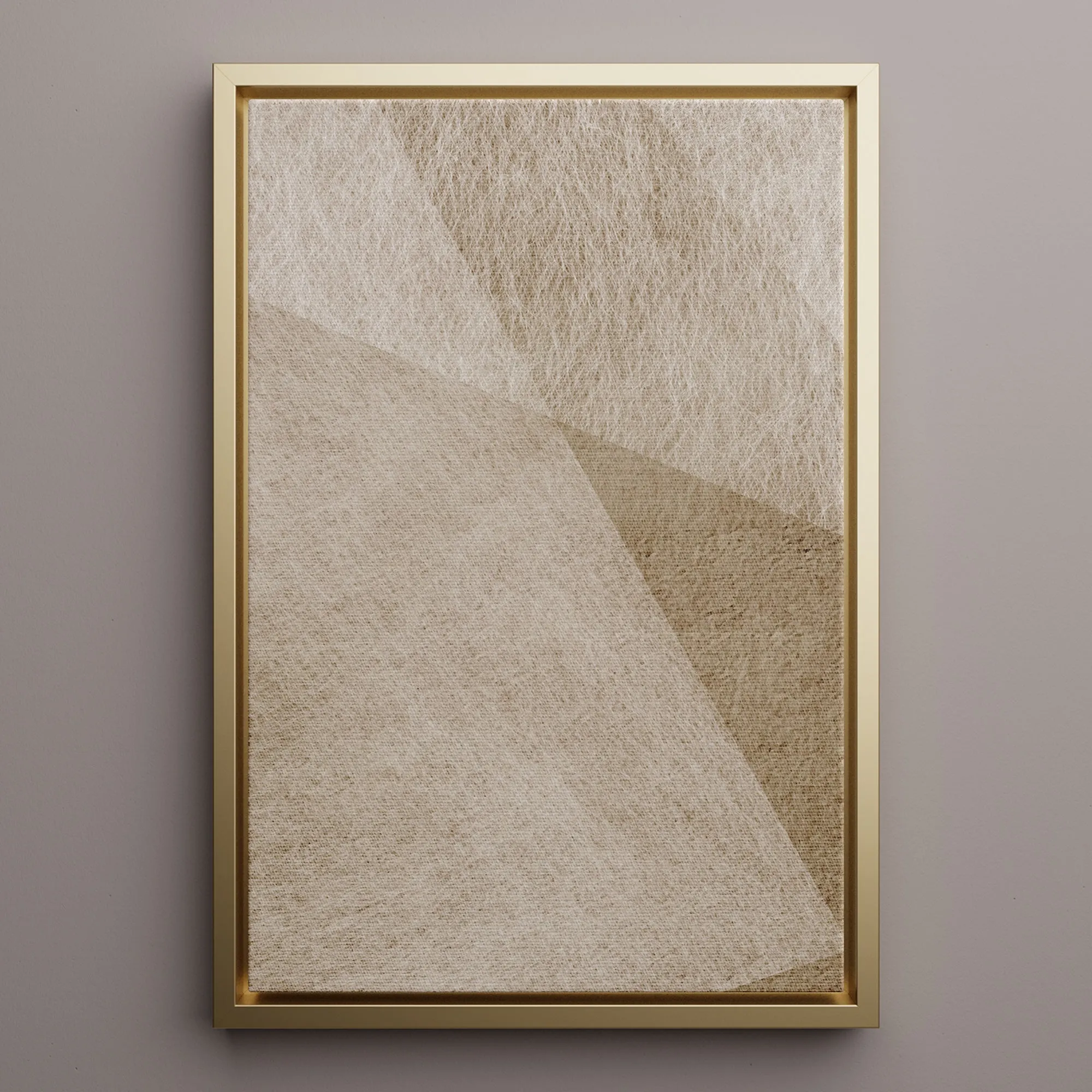 Canvas Wall Art Stretched Over Wooden Frame with Floating Frame and Golden Horse Abstract Painting CV4174