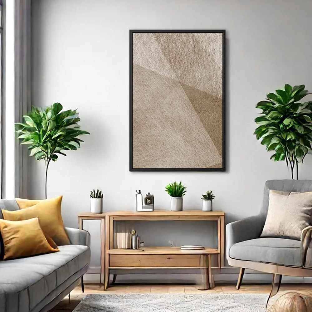 Canvas Wall Art Stretched Over Wooden Frame with Floating Frame and Golden Horse Abstract Painting CV4174