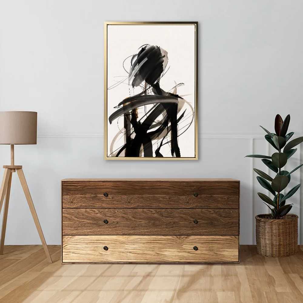 Canvas Wall Art Stretched Over Wooden Frame with Floating Frame and Lost Painting CV4192
