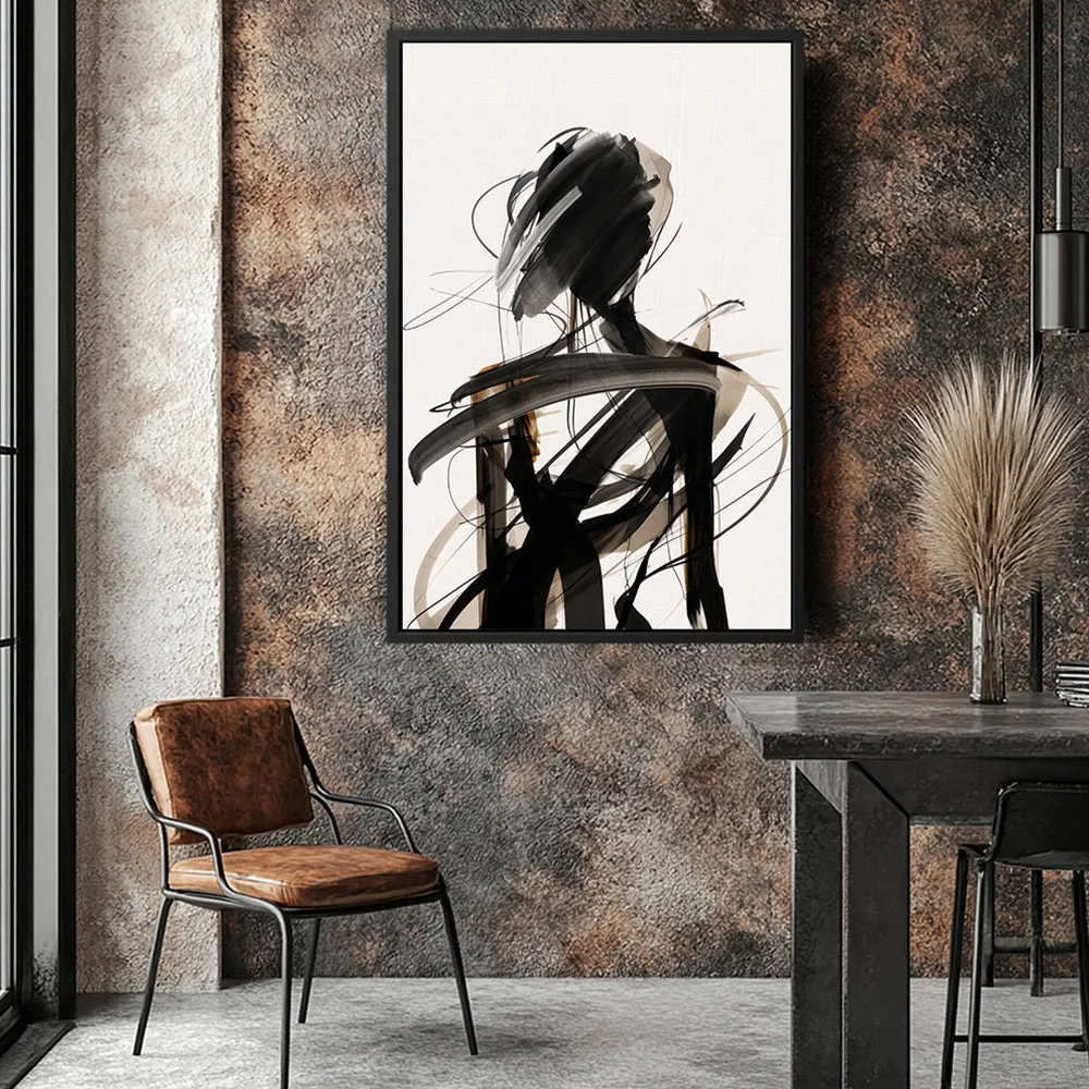 Canvas Wall Art Stretched Over Wooden Frame with Floating Frame and Lost Painting CV4192
