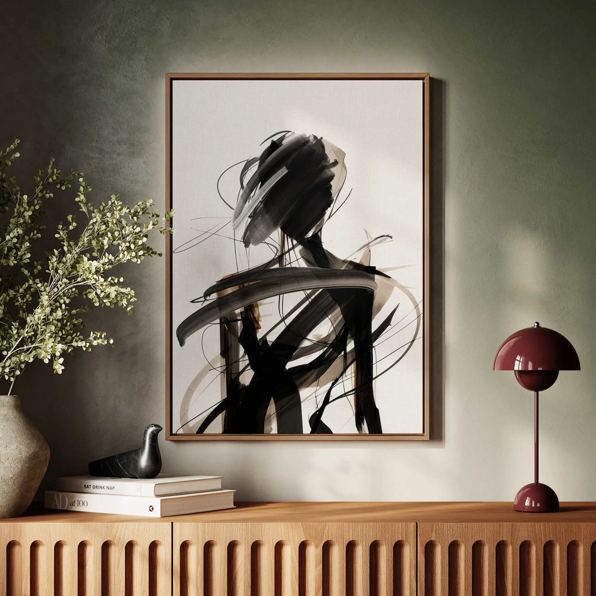 Canvas Wall Art Stretched Over Wooden Frame with Floating Frame and Lost Painting CV4192