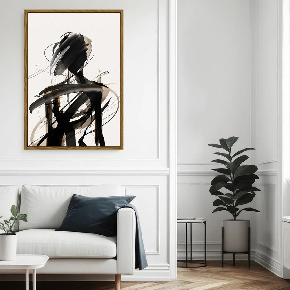 Canvas Wall Art Stretched Over Wooden Frame with Floating Frame and Lost Painting CV4192