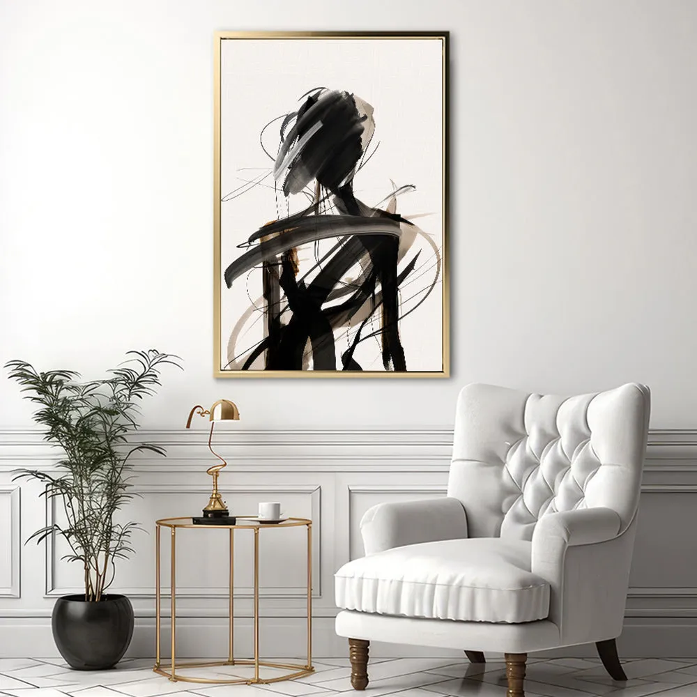 Canvas Wall Art Stretched Over Wooden Frame with Floating Frame and Lost Painting CV4192