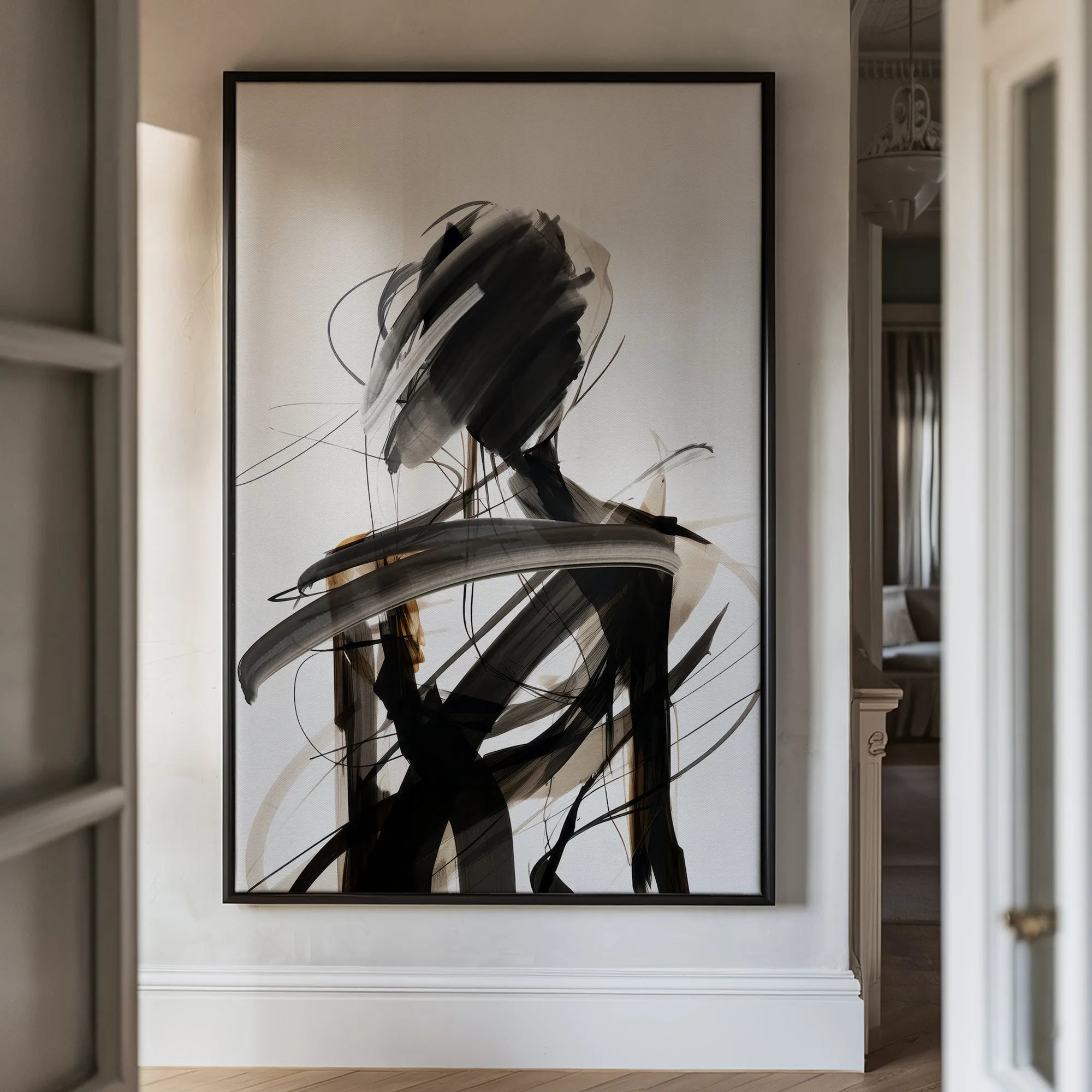 Canvas Wall Art Stretched Over Wooden Frame with Floating Frame and Lost Painting CV4192