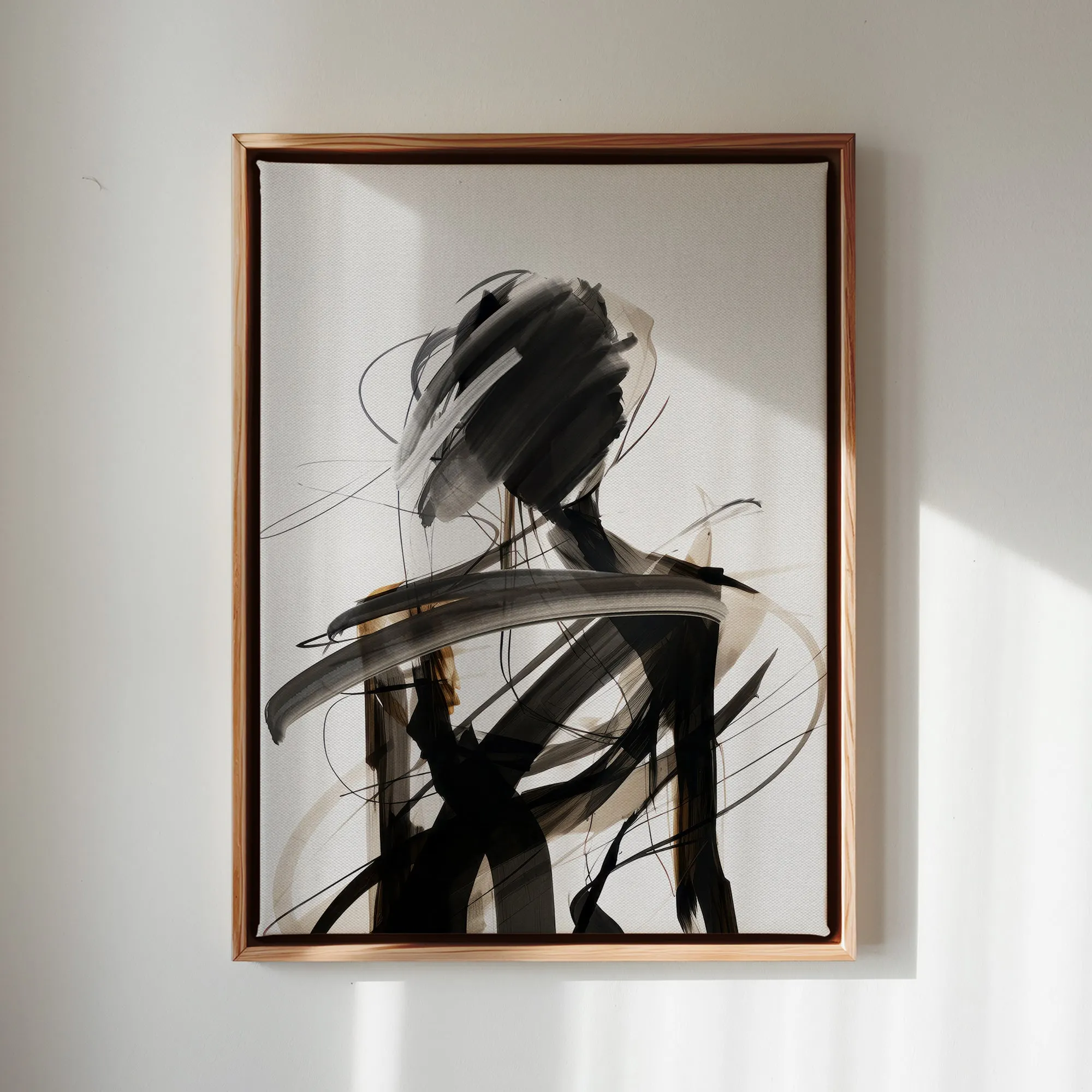 Canvas Wall Art Stretched Over Wooden Frame with Floating Frame and Lost Painting CV4192