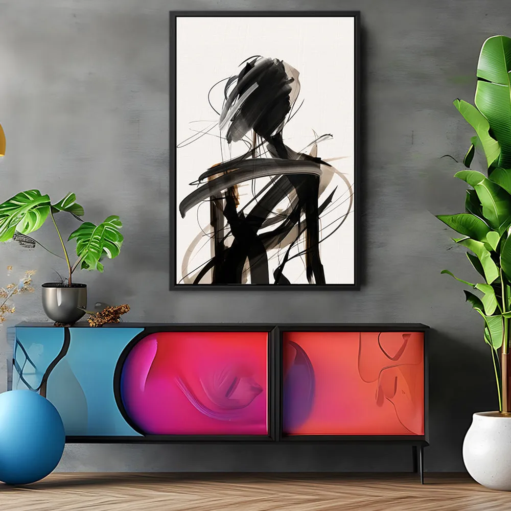 Canvas Wall Art Stretched Over Wooden Frame with Floating Frame and Lost Painting CV4192