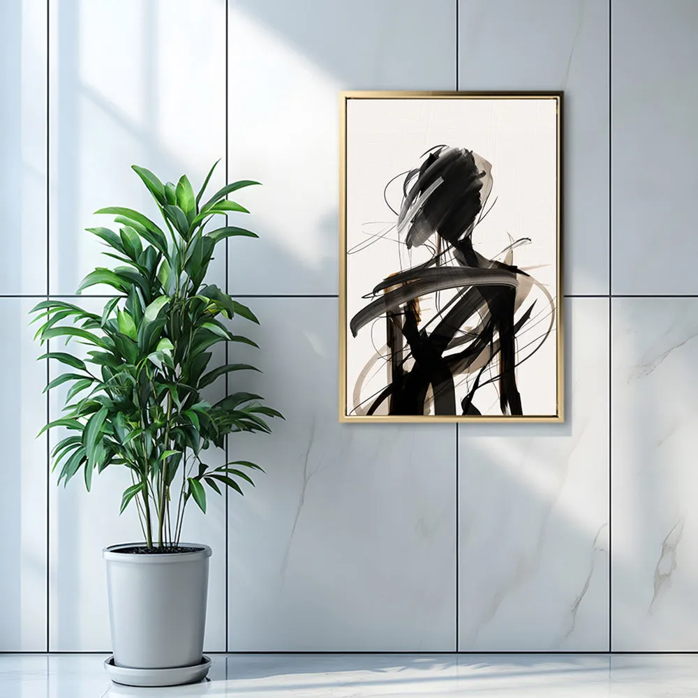 Canvas Wall Art Stretched Over Wooden Frame with Floating Frame and Lost Painting CV4192