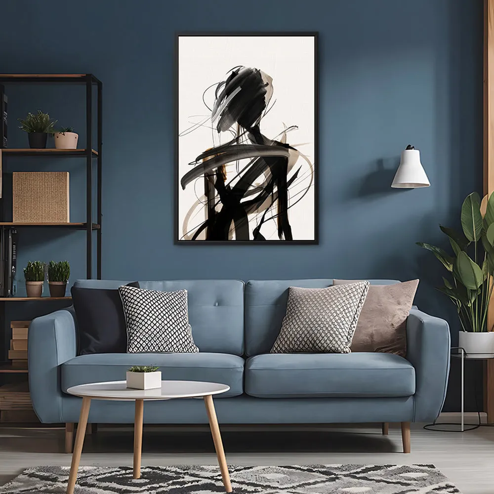 Canvas Wall Art Stretched Over Wooden Frame with Floating Frame and Lost Painting CV4192