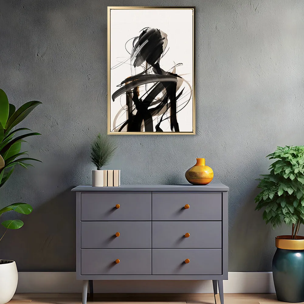 Canvas Wall Art Stretched Over Wooden Frame with Floating Frame and Lost Painting CV4192