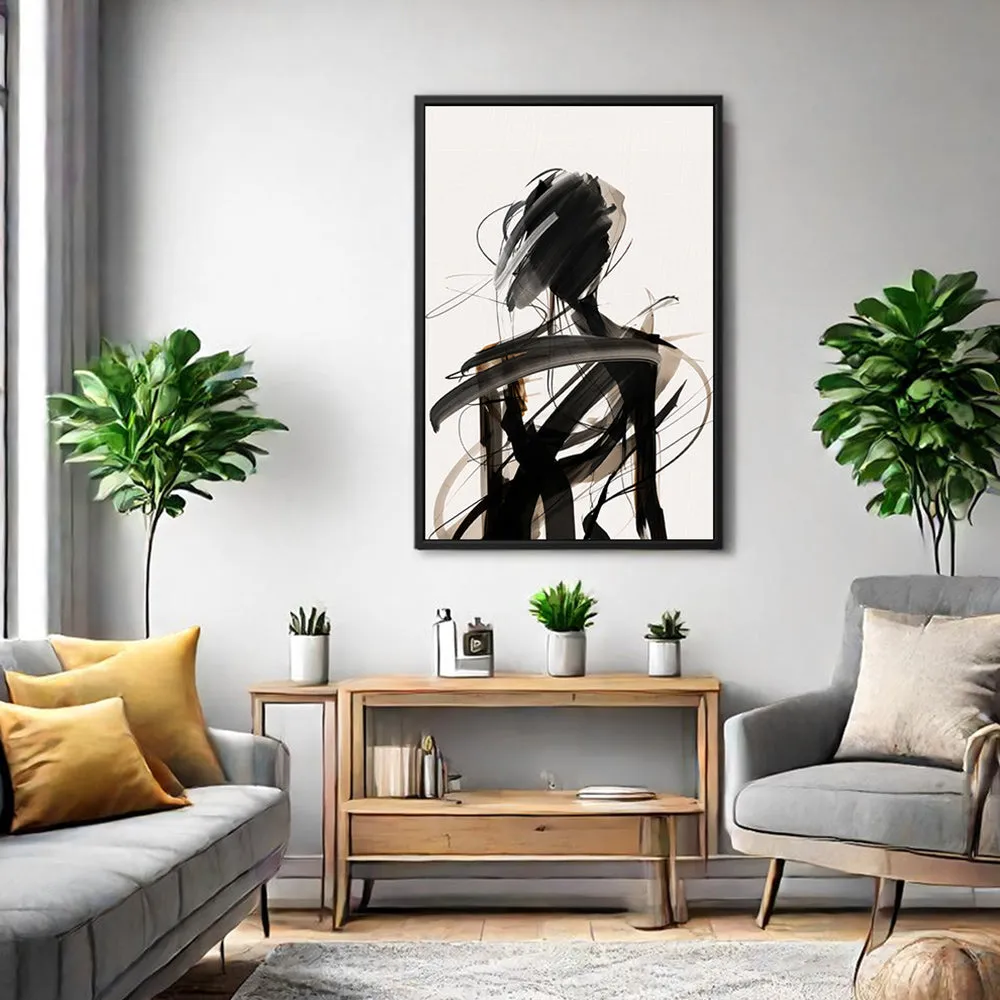 Canvas Wall Art Stretched Over Wooden Frame with Floating Frame and Lost Painting CV4192